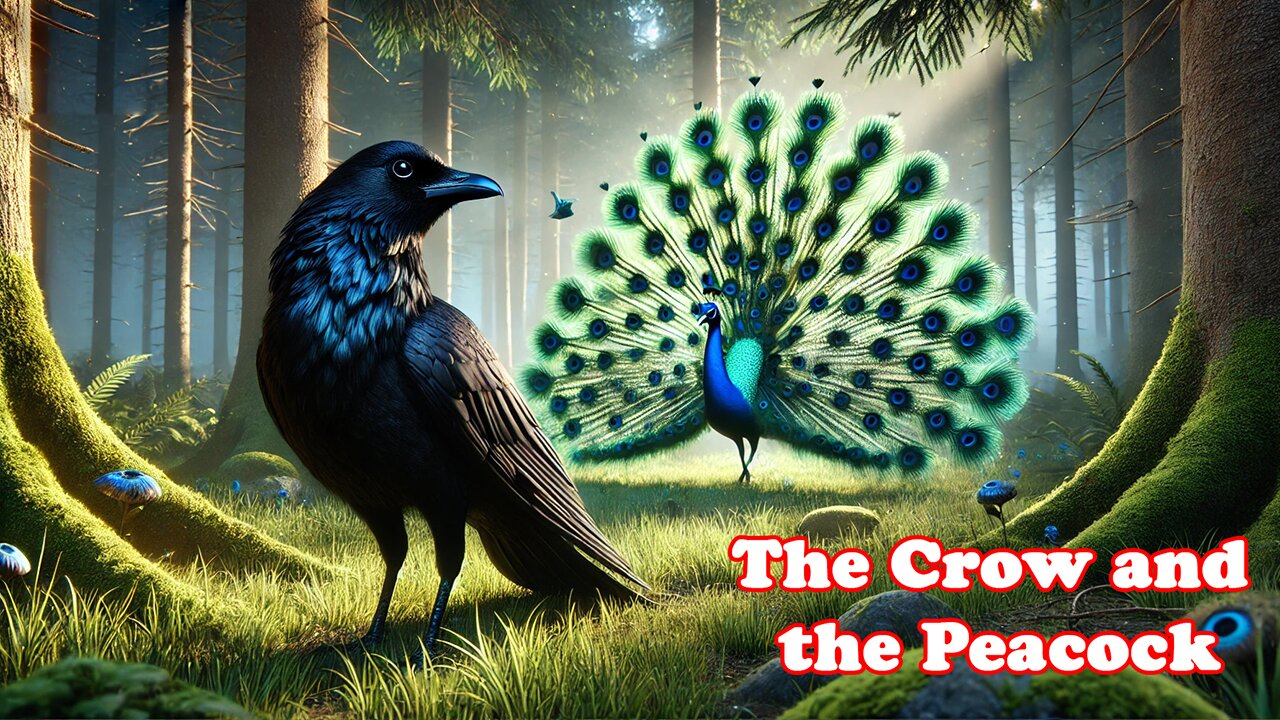 The Crow and the Peacock | A Tale of Jealousy and Self-Acceptance | Animated Moral Story