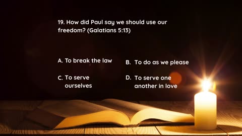 Bible Quiz Book of Galatians 30 Multiple Choice NIV Questions.