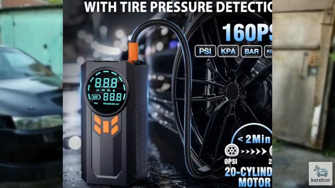 Jump Starter with Air Compressor, 5000A 160PSI Battery Jumper Starter Portable