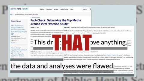 Fact Check: Henry Ford Health Study Of Vaccinated Vs. Unvaccinated Children Did NOT Pass Peer Review