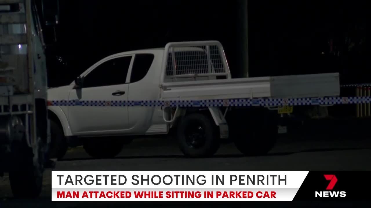 Manhunt underway for shooter who shot at a man inside a parked car ｜ 7NEWS