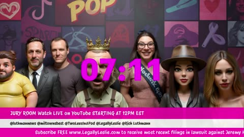 JURY ROOM LIVE Every Tuesdays LIVE at 12pm EST