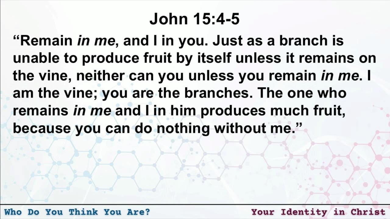 September 14, 2025 // “In Christ” // Who Do You Think You Are?