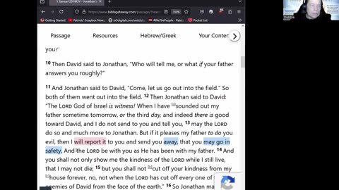 Journey Through The Bible -- 1 Samuel 20 -- The Test And David Flees 03242025