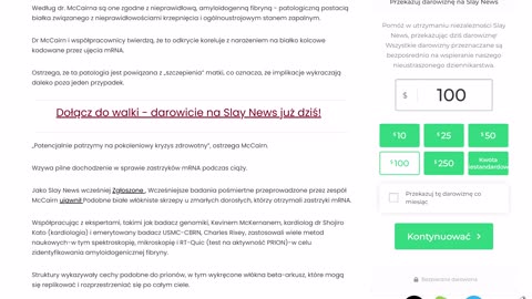 Alert ponieważ u małych dzieci matek zaszczepionych przeciwko C19 znaleziono skrzepy włókniste
