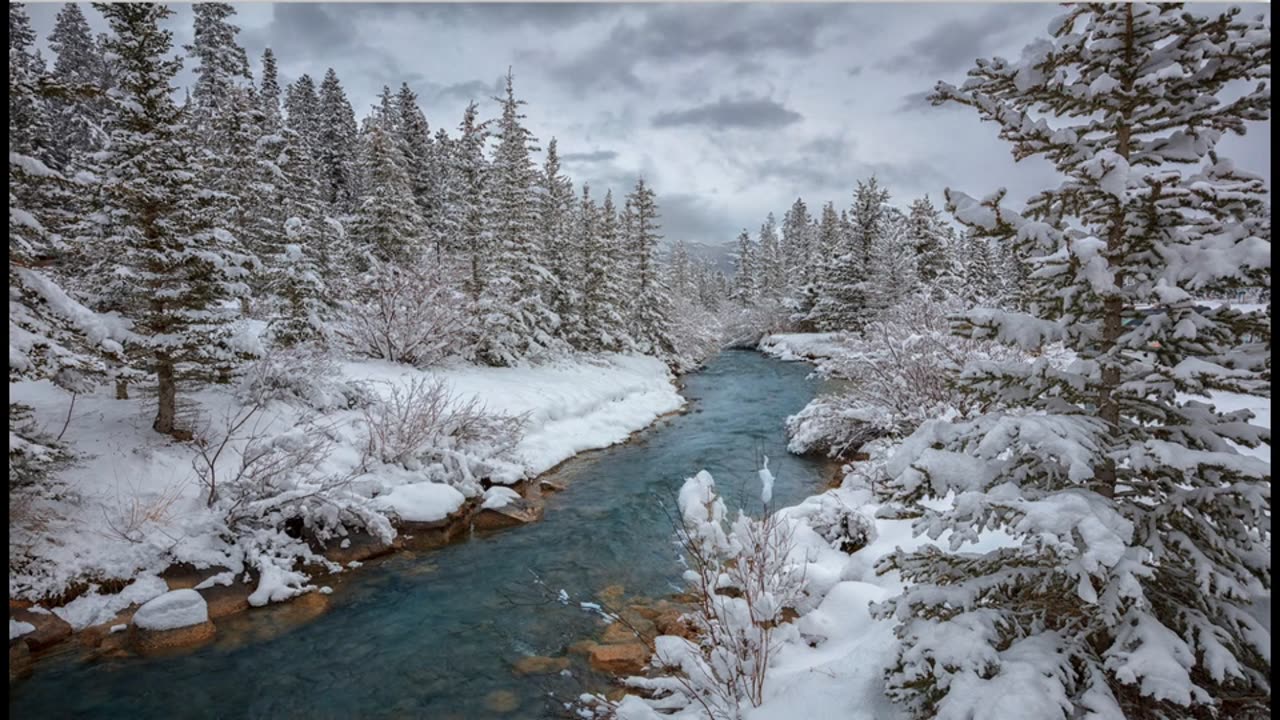 Lake snow frozen