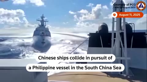 Chinese ships collide while pursuing Philippines vessel