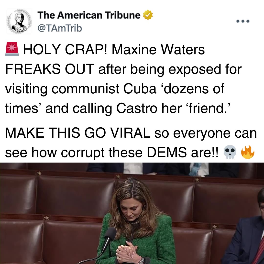 Chaos Breaks Out As GOP Rep Exposes Maxine Waters to Her Face for Supporting Castro