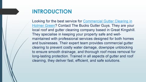 Best service for Commercial Gutter Clearing in Holmer Green