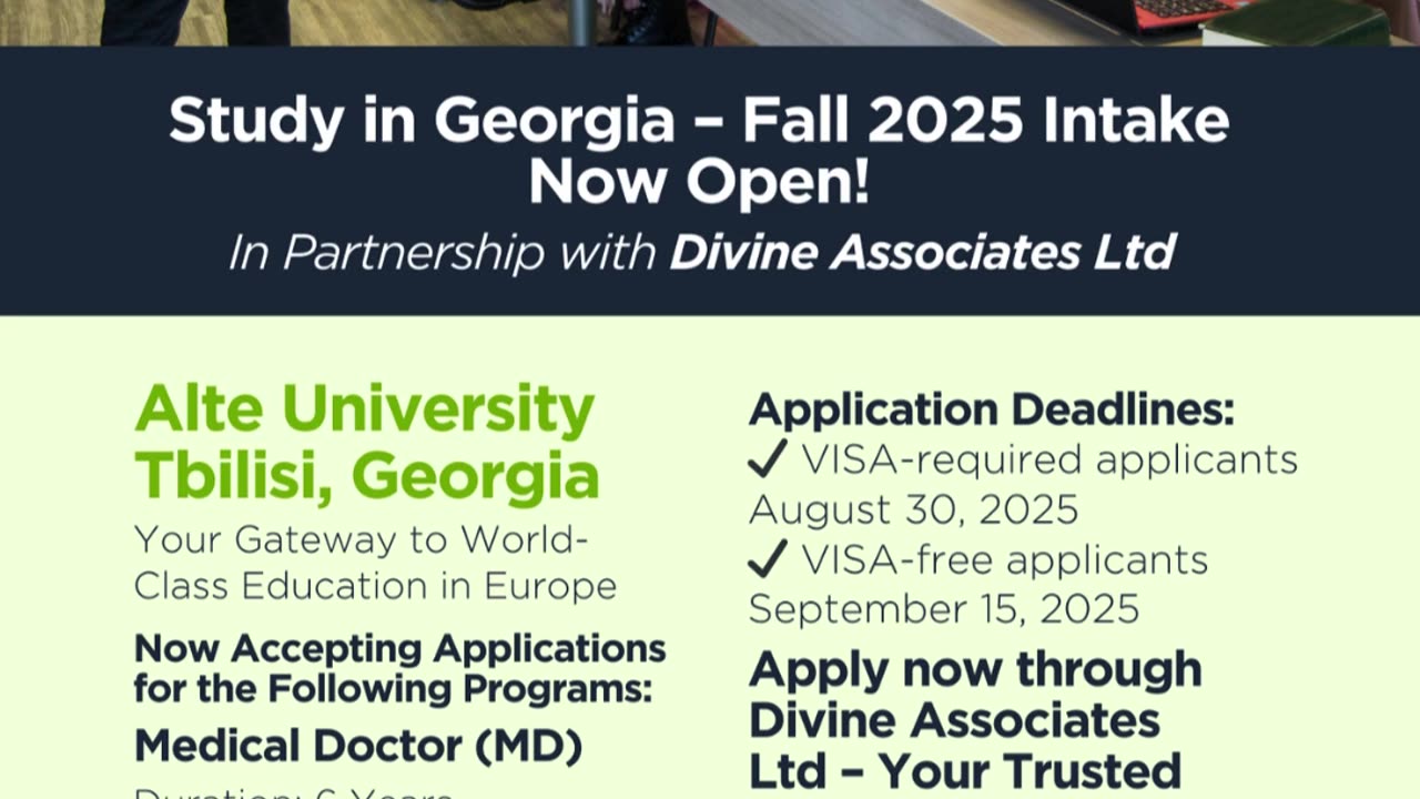 Your Future Begins Here: Apply to Alte University Fall 2025 with Divine Associates