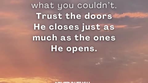 Not every closed door is rejection. Some are protection.
