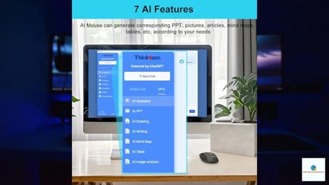 2025 AI Mouse, Bluetooth Wireless Mouse with Voice Input Search, Voice and Word Translatio