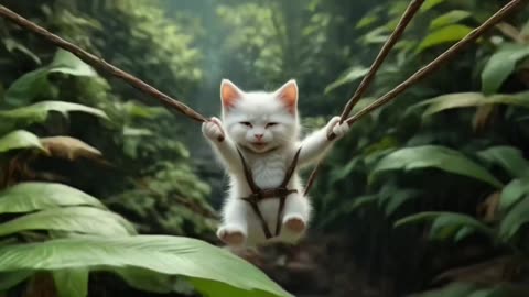 Kittens EPIC BUNGEE JUMPING
