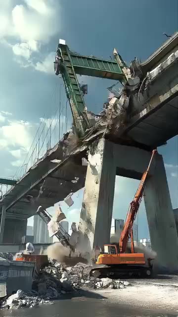 Shocking Bridge Collapse Caught on Camera! 😱🌉
