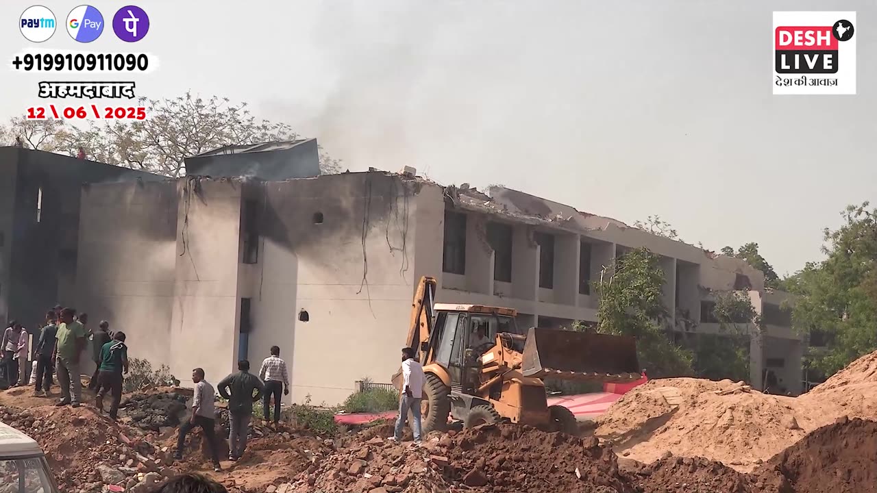 इस इमारत पर गिरा था प्लेन, अहमदाबाद में गिरा एयर इंडिया का प्लेन | Desh Live | Sahal Qureshi | AI171