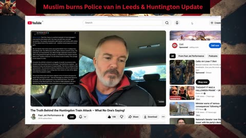 Muslim burns Police van in Leeds & Huntington Update