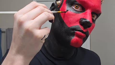 Darth Maul Cosplay Face Paint