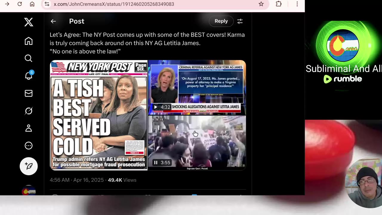 The Trump Curse? or Projection: Letitia James