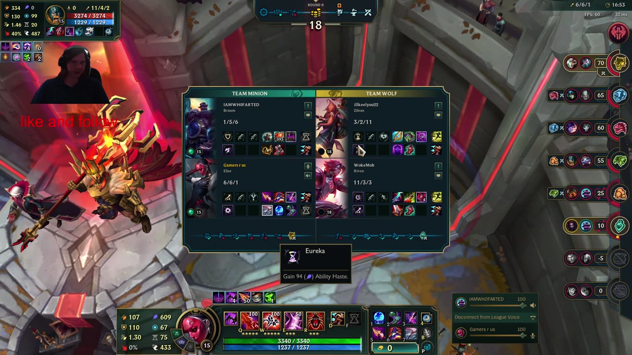 league of legends arena A-Z.
