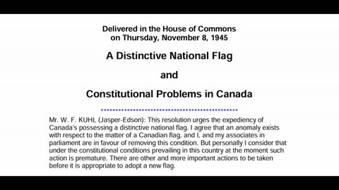 Delivered in the House of Commons Constitutional Problems in Canada