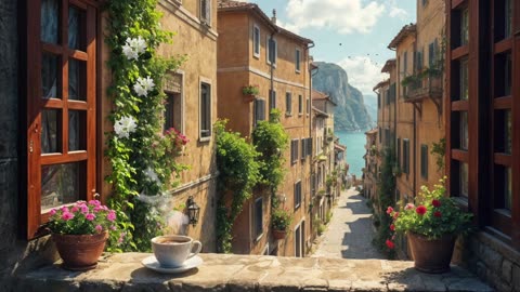 🌸 Smooth Jazz Escape | Relaxing Music with a Beautiful Italian Street View