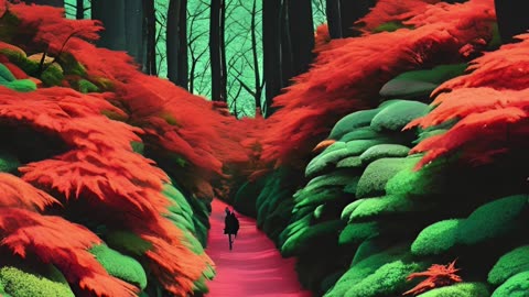 Wandering in the sea of trees in Fuji