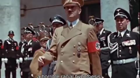 Restored footage of the Third Reich showing Hitler in Munich Germany 1937