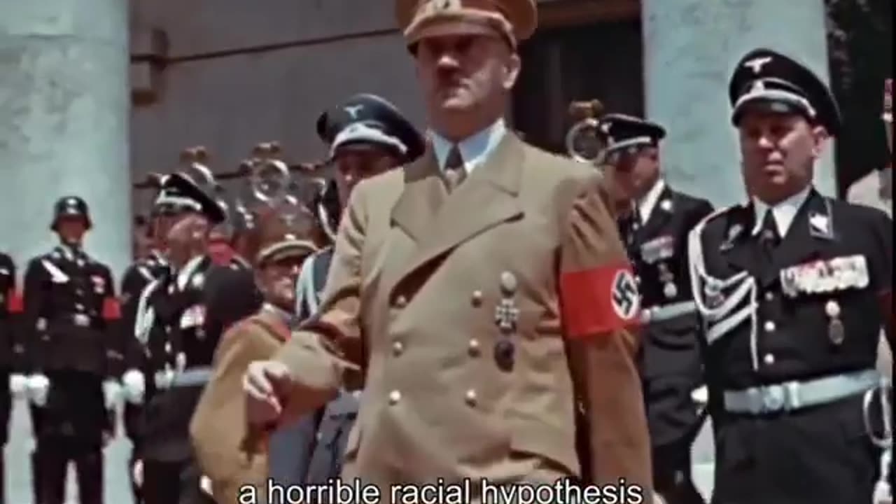 Restored footage of the Third Reich showing Hitler in Munich Germany 1937