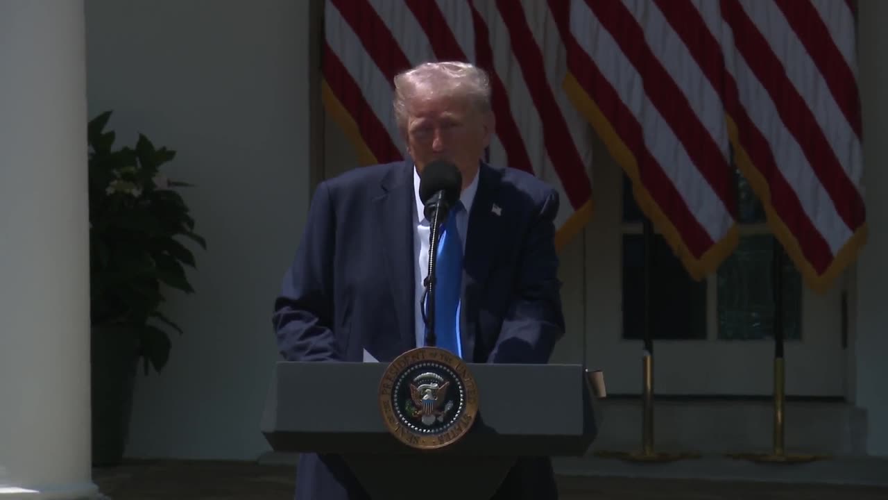 President Donald Trump: As we bow our heads on this beautiful day, once again we have to trust our God because our God knows exactly where we're going.