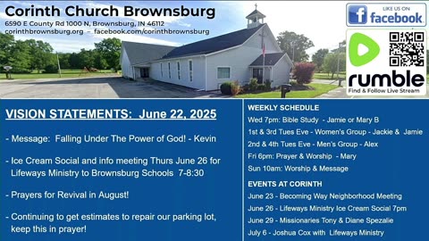 Corinth 6-22-2025: Falling Under The Power Of God