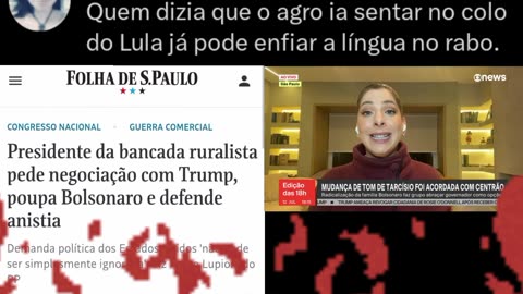 Quem dizia que o agro ia sentar no colo do Lula já pode enfiar a língua no rabo.