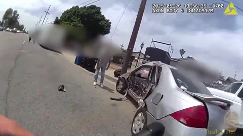 New bodycam and dashcam videos show deadly crash involving LAPD cruiser