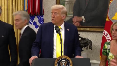 Moment Trump’s Briefing is Interrupted After Girl Suddenly Faints
