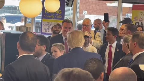Trump Waffle House in Columbus Military In Car Park