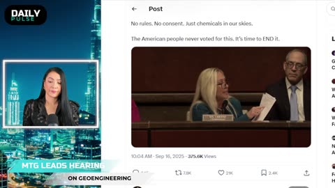 MTG forced a hearing that exposed cloud seeding and ‘other’ chemicals raining down on America