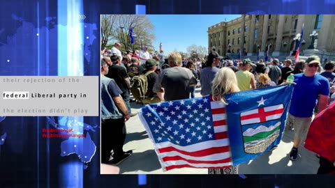 Hundreds rally at Alberta legislature to support separation from Canada