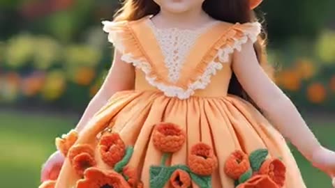Cute baby girl dancing