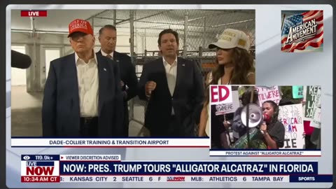 Trump at Alligator Alcatraz and mentions Biden funny clip
