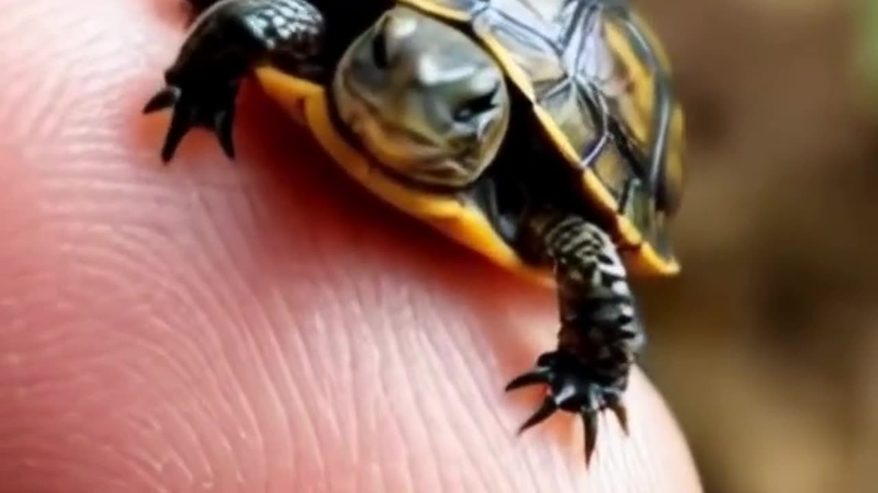 Baby Turtle Doing Its Best… and Failing Adorably! 🐢💚 #shorts #cuteanimals #cute #viral #viralshorts