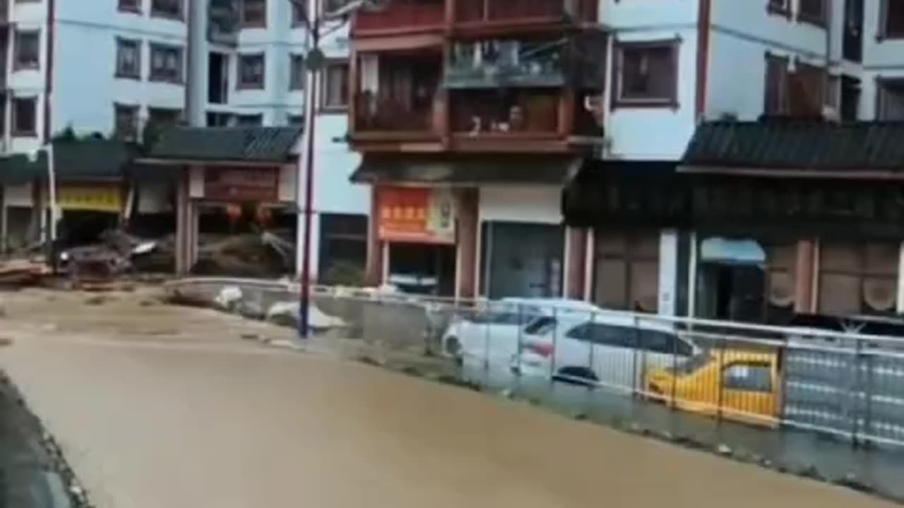 Severe floods in Leishan County of Guizhou province, China
