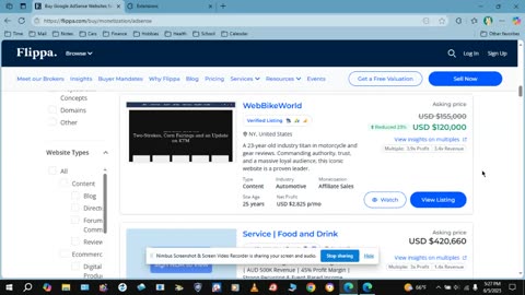 A website to buy and sell businesses