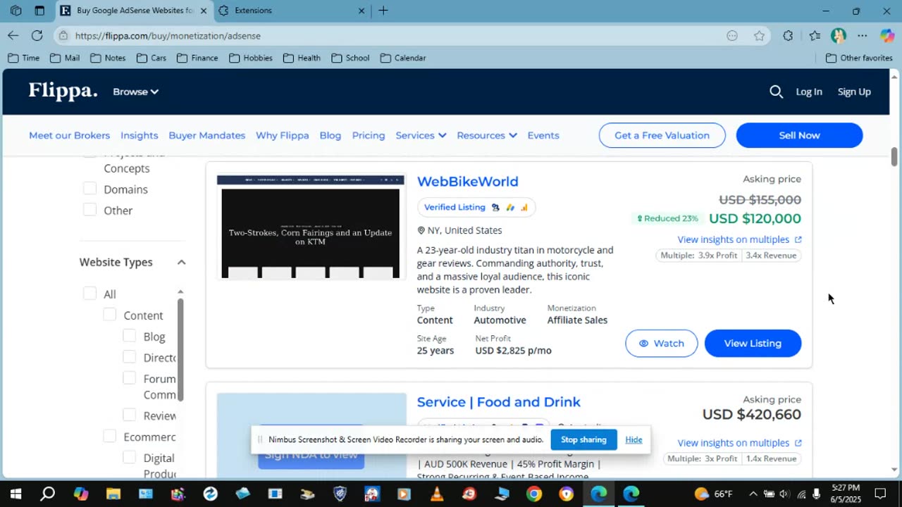 A website to buy and sell businesses