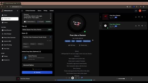 Britney Spears Free Like a Demon new song 2025