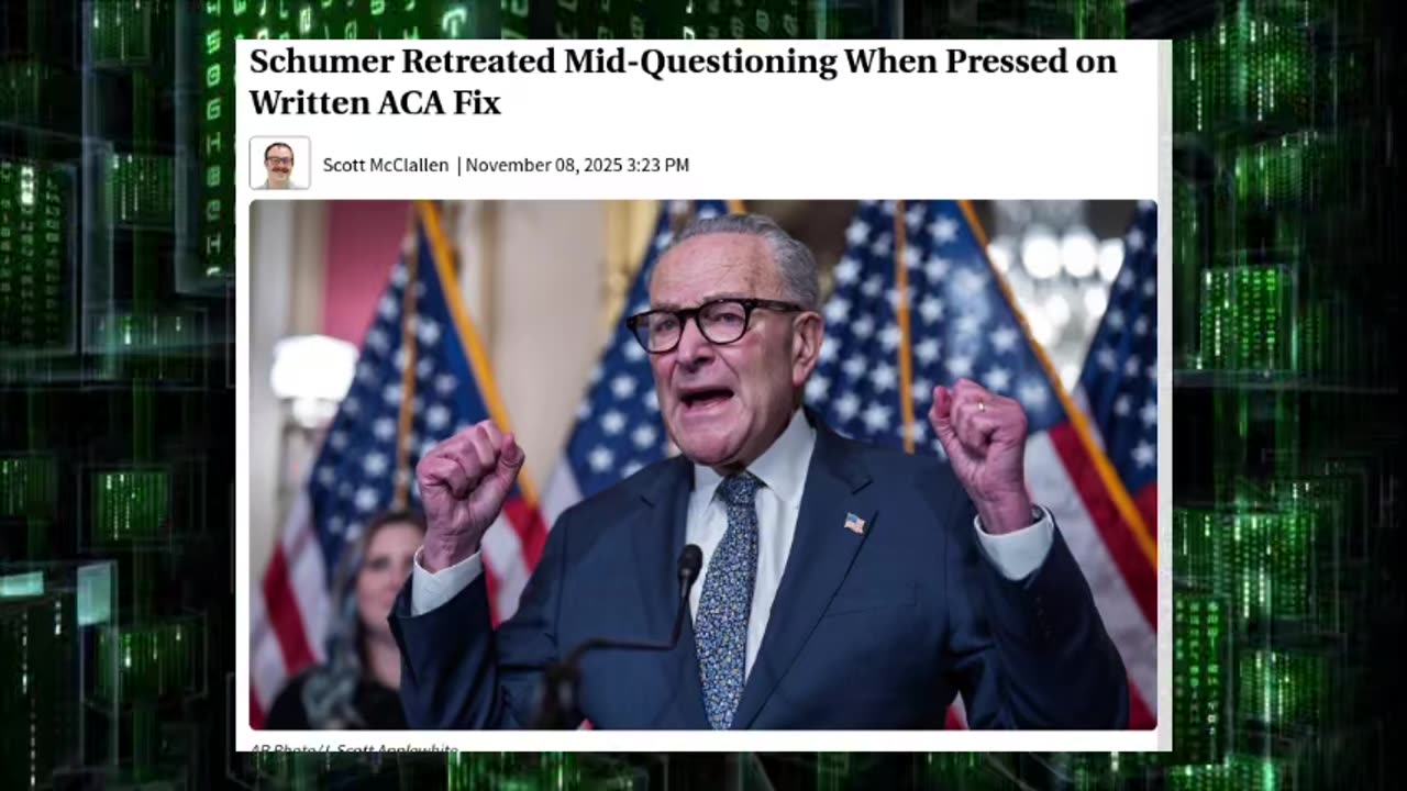 Sen Schumer Retreats When Pressed on Obama Care Fix