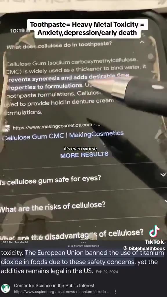 Toothpaste= Heavy Metal Toxicity = Anxiety… depression/early death