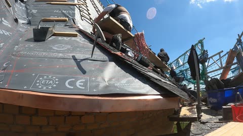 Schieferkehle - Teil 4 - Schiefer Schuppendeckung Wasserturm Paunsdorf