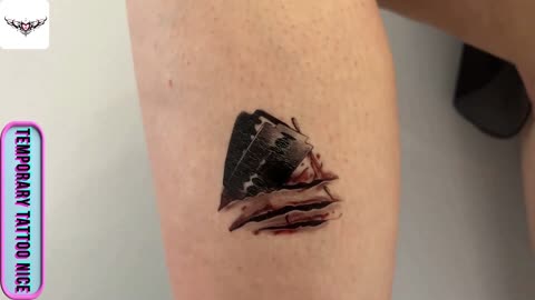 Razor Blade Scar Tattoo#temporarytattoo #temporarytattoos #temporarytattosticker