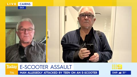 Man left with broken shoulder after being hit by e-scooter 9 News Australia - 9 News Australia