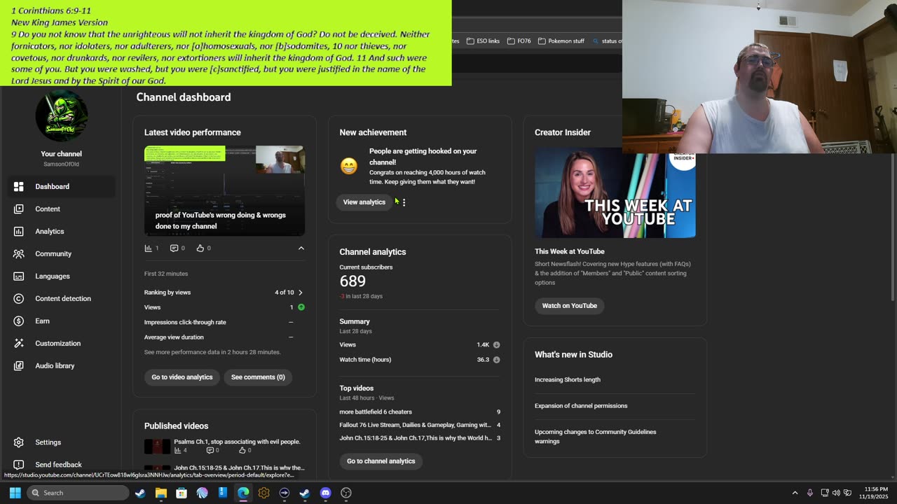 proof YouTube Suppressed my Channel for 3 & a half years