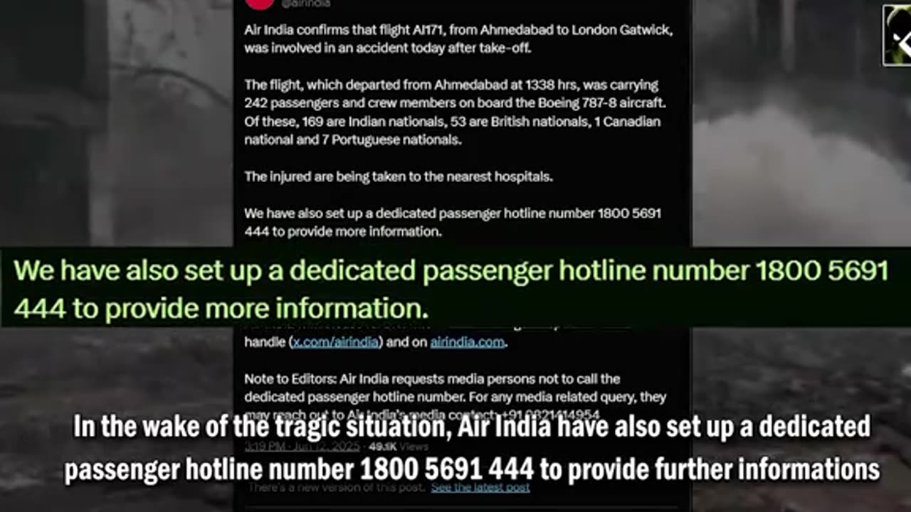 India plane crash 2025/6/12
